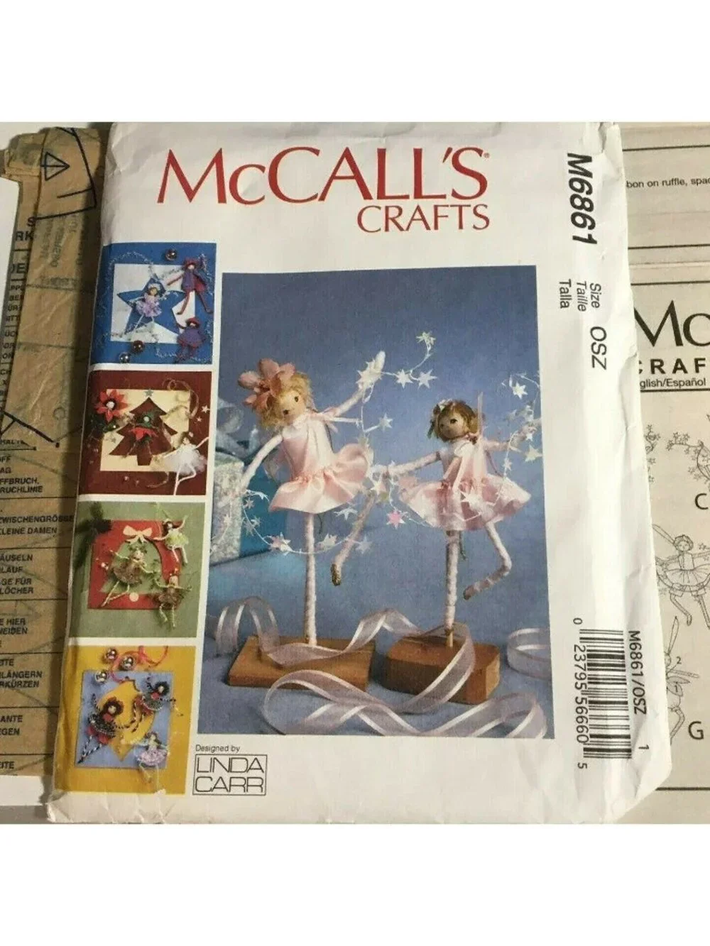 Sewing Pattern McCalls M6861 Crafts PIXIE DECORATIONS Uncut Designer Linda Carr